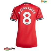 Camiseta Manchester United Bruno Fernandes #8 Primera Equipación para mujer 2025-26 manga corta